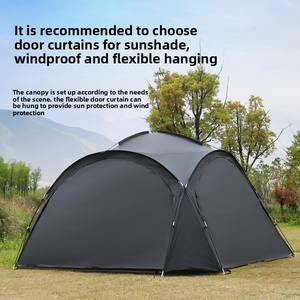 Tienda de campaña con dosel de cúpula para exteriores Extra grande, sombrilla recubierta de plata, equipo a prueba de viento y lluvia, vidrio Oxford para acampar al aire libre - Product Image 3