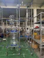 Réacteur en verre à double couche à vendre chaud Réacteur en verre agité 250L robuste-Machines de concentration en acide sulfurique
