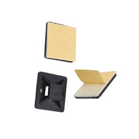 Des échantillons gratuits fournissent une Base de montage de serre-câble en Nylon auto-adhésif écologique 20x20mm supports de serre-câble en plastique