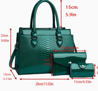 Sac à main de luxe tendance pour femme, ensemble trois pièces haut de gamme, grande capacité, fermeture éclair, chaînes, doubles bretelles