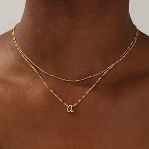 Collar con Colgante de Letra Inicial Hipoalergénico, Chapado en Oro de 18K, Resistente al Agua, con Caja de Regalo en Forma de Rosa, Juego de Joyería para San Valentín 2026 - Product Image 3