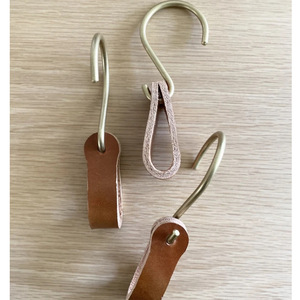 Wall <b>hooks</b>, coat <b>hooks</b>, decorative leather coat <b>hooks</b>, movable no-drill <b>towel</b> rack <b>hooks</b>, DIY customization. - Product Image 2