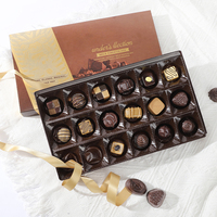 Boîte à chocolat en carton pliable carrée de luxe personnalisée, recyclable, avec estampage à chaud en feuille d'or, impression bronzée, magnétique
