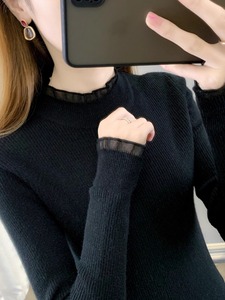 Suéter suelto de alta calidad para mujer, Tops de moda, ropa informal de cuello alto para mujer - Product Image 2