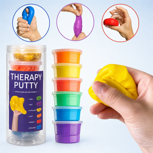 Kit Personalizzato di Slime Terapeutico con Argilla e Plastilina per Età 5+ - Set per Esercizi di Resistenza Manuale e Decompressione - Product Image 1