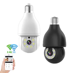 Sécurité à domicile E27 prise WIFI CCTV ampoule PTZ caméra PAN TILT sans fil WIFI 2.4G 5G ampoule caméra 360 degrés bébé <span class=keywords><strong>nounou</strong></span> caméra - Product Image 1