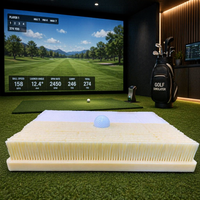 Tapis d'entraînement de golf portable en nylon avec poignée, simulateur de bunker à double mode (trappe de sable) avec simulation de fosses peu profondes et profondes