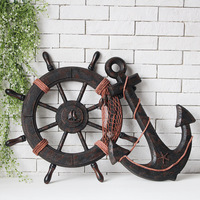 Volant de bateau écologique de style méditerranéen HYA09, volant vintage en MDF, décoration nautique pour la maison, marque Huaqi