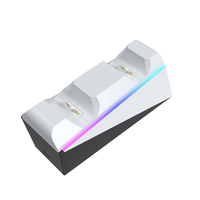 Station de charge LED RGB pour manette PlayStation 5, station de charge double rapide avec effet lumineux pour accessoire de jeu PS5