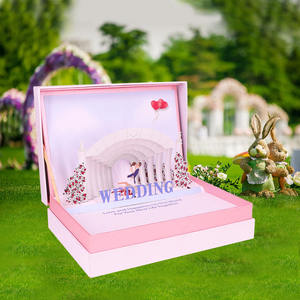 WINPSHENG-cajas de música 3d con diseño personalizado, caja de regalo de lujo con música pop-up, Escena de boda, invitación - Product Image 3