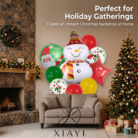 Lot de ballons gonflables personnalisés en gros pour Noël : Nouveaux ballons décoratifs en aluminium en forme de sapin et de Père Noël pour fêtes de Noël