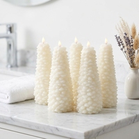 Bougies LED de Noël 2026 en cire de paraffine – Écologiques, à piles, avec télécommande, pour la décoration intérieure