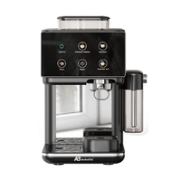 Máquina de Espresso Anbo de 20 Bares con Tanque de Leche Desmontable y Molinillo de Granos de Café, Cafetera para Cappuccino y Espresso, Personalizable de Fábrica