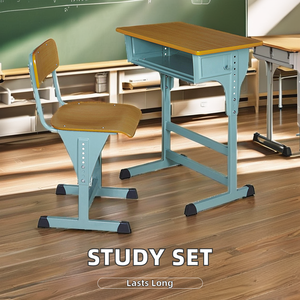 New Arrival SONGYE ST-106B Modern Metal Student Height Adjustable Comfortable School Standard Classroom Desk and <b>Chairs</b> Set ST-1 - Product Image 2