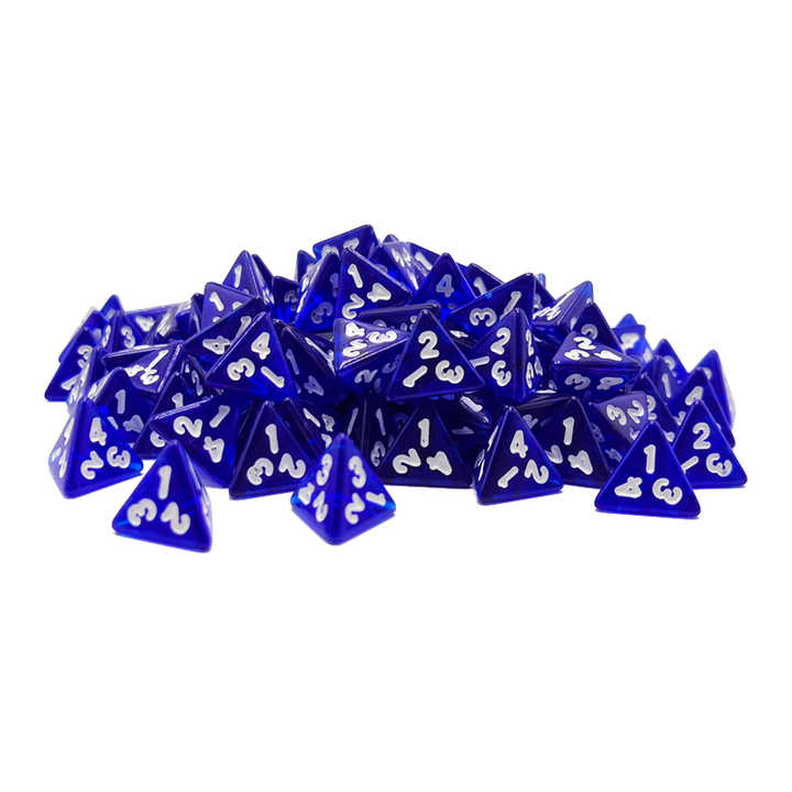 Mini D4 Transparent Blue Dice Translucent Blue Polyhedral Dice for Board Game