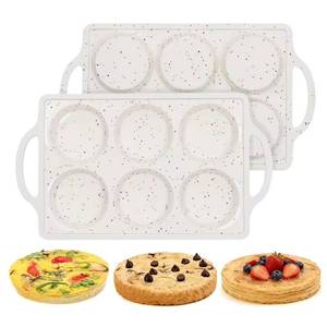 Moule à muffins géants en silicone américain, 6 cavités, antiadhésif, sans BPA, avec cadre métallique renforcé, certifié LFGB, de la marque MUYULINS Factory - Product Image 1