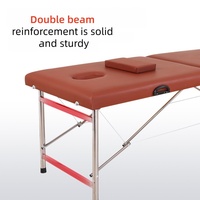 Table de massage pliante légère professionnelle, cadre en acier, lit spa à 2 volets pour la maison, le salon, le tatouage et la physio