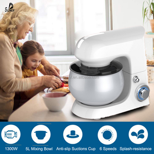 Artisan Tilt-Head Stand <strong>Mixer</strong> 1300W 5QT <strong>Glass</strong> <strong>Bowl</strong> - Vintage Design for Home Baking Cakes Frosting - Product Image 4