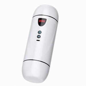 Çift Başlı Erkek Elektrikli Cep Mastürbatörü, Vajina ve Ağız Şeklinde Titreşimli Silikon Sayımlı Isıtmalı Mastürbasyon Kupası (Erkekler için) - Product Image 1