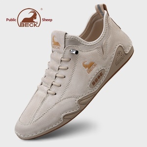 Zapatos Personalizados para Hombre, Nuevos Tenis Deportivos Casuales de Cuero Transpirable, Antideslizantes, Resistentes al Desgaste, para Todas las Temporadas, con Banda Elástica - Product Image 1