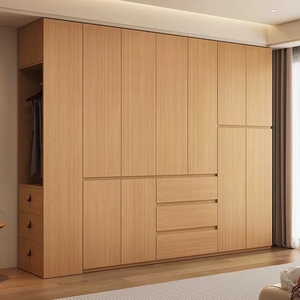 Armario Moderno Minimalista de Madera Maciza para Hogar y Hotel, Duradero, Fácil de Montar, <span class=keywords><strong>Ahorra</strong></span> <span class=keywords><strong>Espacio</strong></span>, Muebles de Dormitorio DIY - Product Image 2