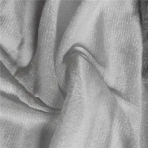 Camicia di base a manica corta 4 vie tessuto elasticizzato tulle power mesh tessuto tulle elastico
