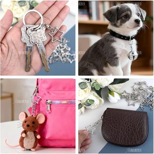 AUEAR Llavero de Plata con Mosquetón Metálico para DIY, Hebilla Colgante y Accesorios para Bolsos, Anillo Creativo para Llaves, Diseño de Estrella - Product Image 5