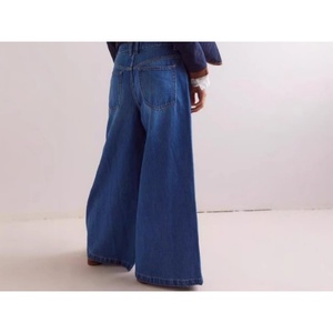 Jeans Larghi da <span class=keywords><strong>Donna</strong></span> <span class=keywords><strong>con</strong></span> <span class=keywords><strong>Bottoni</strong></span> <span class=keywords><strong>Laterali</strong></span> a Pressione, Stile Retrò Anni '90 <span class=keywords><strong>con</strong></span> Strisce a Contrasto, <span class=keywords><strong>Pantaloni</strong></span> in Denim Popper, Misto Cotone, Vestibilità Ampia - Product Image 6