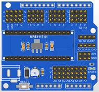 Carte d'extension de capteur Arduino Nano, module de sortie analogique Servo PWM UART I2C Shield 14 IO avec régulateur de puissance LM1117 3.3V