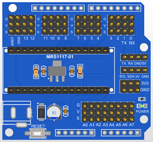 Placa de Expansión de Sensores Arduino Nano, Servo PWM UART I2C Shield, Módulo de Entrada Analógica de 14 IO con Regulador de Potencia LM1117 de 3.3V - Product Image 2