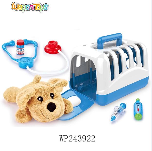 8 шт уход за домашними животными игрушка мини мягкая собака пластиковый чемодан доктор набор игрушек для детей