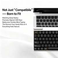 Teclado para Juegos de Perfil Bajo ZORNHER LK75, Teclado Mecánico de Aleación de Aluminio de 83 Teclas con Triple Modo para Computadoras Apple y Uso en Oficina