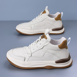 Men's High Top Genuine <b>Leather</b> Casual Sports Shoes Breathable Comfortable Soft Wear-Resistant - Product Image 6