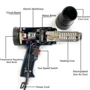 Souffleur d'air chaud professionnel Jsfanstar 2000W <span class=keywords><strong>électrique</strong></span> pour <span class=keywords><strong>pistolet</strong></span> <span class=keywords><strong>thermique</strong></span> pour film rétractable pour projets de bricolage - Product Image 6