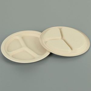 Assiettes jetables de haute qualité, biodégradables et respectueuses de l'environnement, avec impression de logo personnalisé pour les activités de camping - Product Image 1