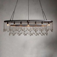 Lustres en cristal antiques, luminaires suspendus, lampes de luxe, décoration, éclairage