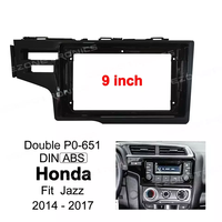 Marco de fascia para coche de 9 pulgadas para Honda Jazz Fit 2014-2017, panel de radio Levopeptide, instalación de doble DIN, reproductor de DVD para coche