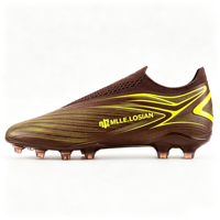 Chaussures de football personnalisées, sans lacets, crampons FG, fabricant OEM de chaussures de football