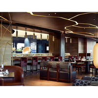 Ensemble de meubles de restaurant d'hôtel moderne, ensemble de tables et de chaises de restaurant, meubles de restaurant d'hôtel, tables et chaises