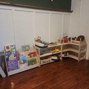 Scaffali <span class=keywords><strong>Montessori</strong></span> libreria per bambini e mobili per la conservazione dei giocattoli in legno angolo <span class=keywords><strong>scaffale</strong></span> giocattolo con piccolo <span class=keywords><strong>scaffale</strong></span> giocattolo e libreria - Product Image 6
