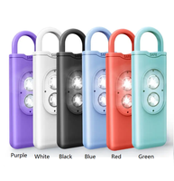 Alarme personnelle de sécurité d'urgence 130 dB avec double lumière LED portable, alarme SOS anti-panique, porte-clés pour femmes et personnes âgées