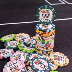 Jetons <span class=keywords><strong>de</strong></span> poker WSOP <span class=keywords><strong>de</strong></span> haute qualité 10G 39MM en matériau écologique, qualité casino, jetons entièrement imprimés en couleur, logo personnalisé, commande en gros rapide - Product Image 2