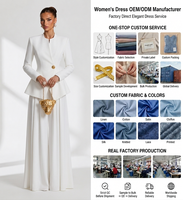 Ensemble de robe et blazer pour femme sur mesure, élégant, taille cintrée, printemps-été, costume deux pièces, tenue de bureau pour femme