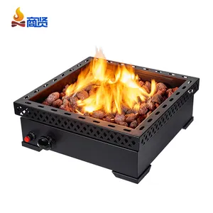 Tuin Vierkante Draagbare Vuurkorf Propaan Tafel Top Firepits 40000 Btu Outdoor Gas Fire Kuilen