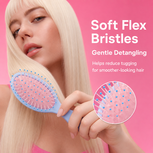 Nuova Spazzola Portatile per Capelli in Plastica Colorata con Cuscino d'Aria, Mini Spazzola da Viaggio con Funzione Lisciante - Product Image 5