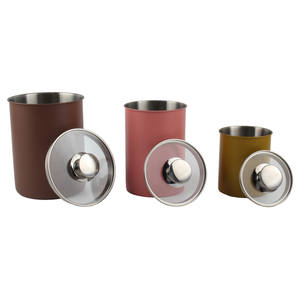 Stainless Steel Food <b>Storage</b> <b>Container</b> with Clear Lid, <b>Kitchen</b> and Pantry <b>Storage</b> Canister - Product Image 2