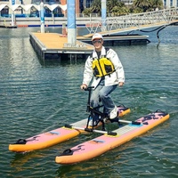 Vélo aquatique gonflable individuel et tandem, pédalo pour adultes, équipement de parc aquatique, vente en gros