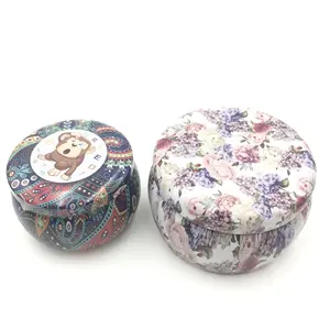 Custom design metal soap box packaging good quality scented candle packing tin jar