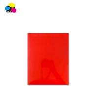 Skywing-carpeta de archivos con doble bolsillo, papel de 250gsm, tamaño de letra roja 100% reciclada, laminación brillante, superventas