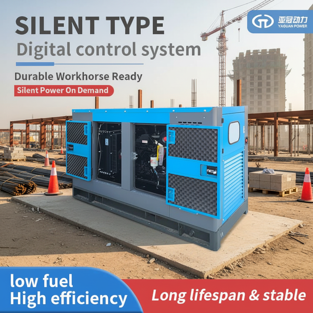 40KW High-Efficiency Silent Diesel Generator Set-Brushless Alternator 4.5L Displacement 50/60HZ ATS for Telecommunication Towers